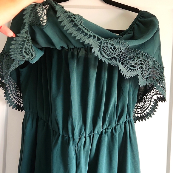 NWOT SHEIN emerald green romper - Picture 10 of 10